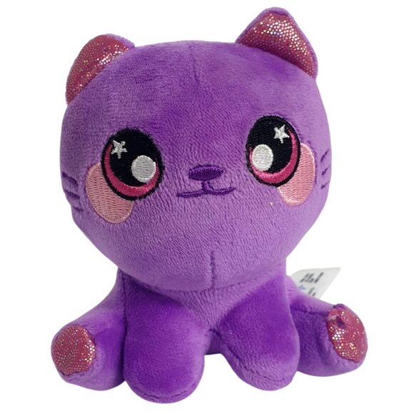 Squeezamals Plush Purple Cat 5" Stuffed Toy Stress Relief Sensory Rehab - Picture 1 of 7
